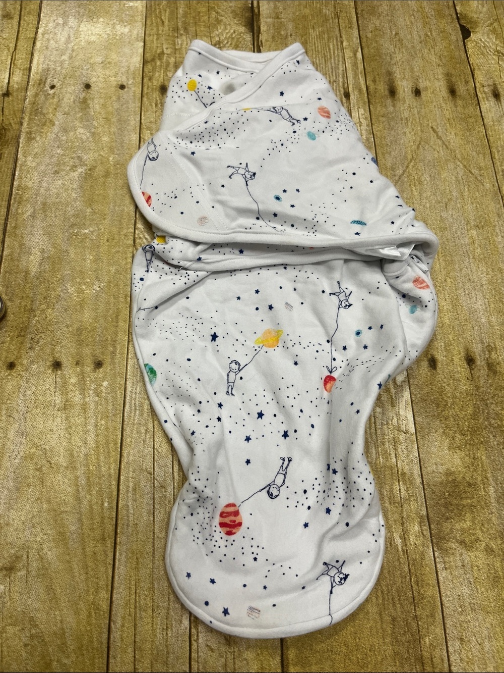 aden + anais White Space-Print Swaddle Sleep Sack with Colorful Planets